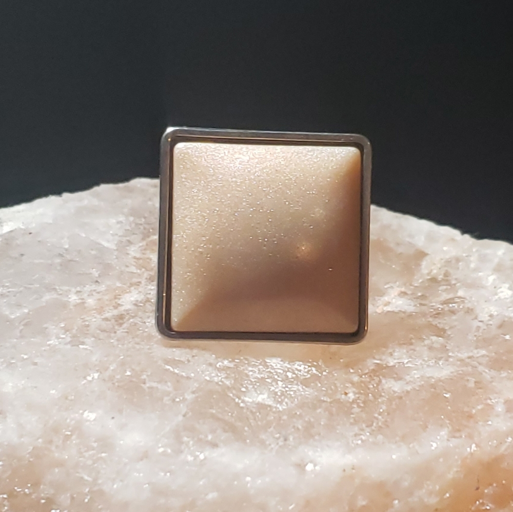 Champagne Shimmer Statement Ring - image 4